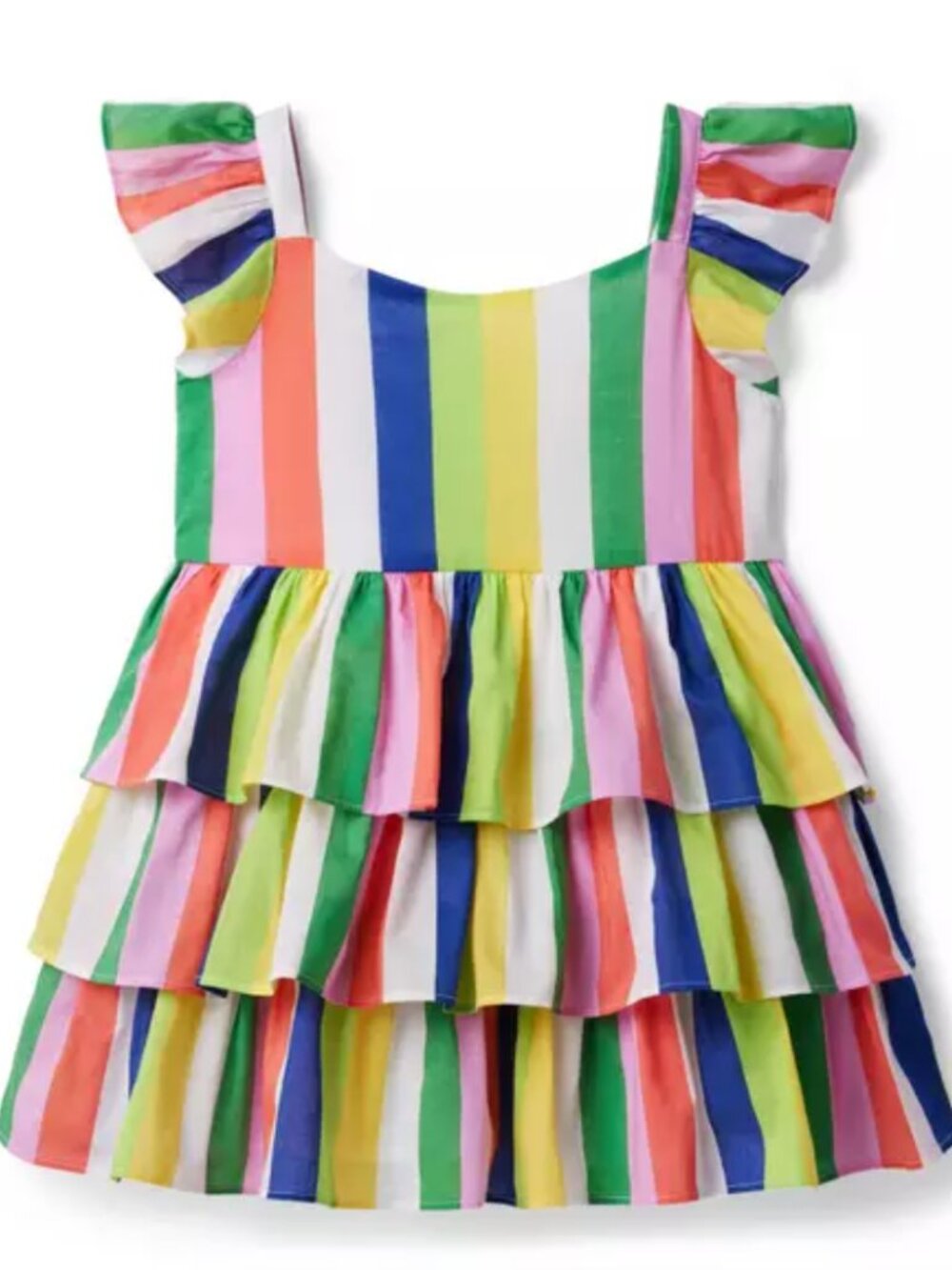 Janie and Jack Kaavia James Rainbow Striped Dress - 6